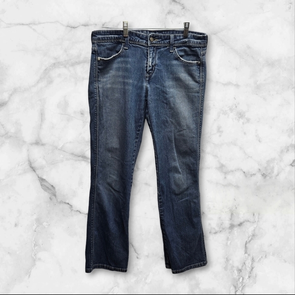 Levi's Denim - Levis Jeans Womens Size 10M Night Blues Embellished Silver Tab Y2K See Condition